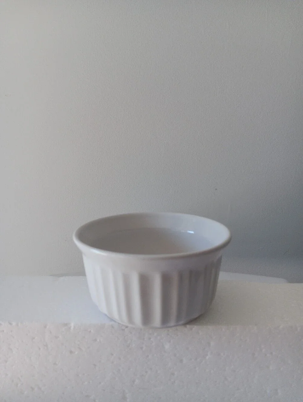Corningware Stoneware Small Round Bowl Oven-Safe Ramekin French White 7 ounce